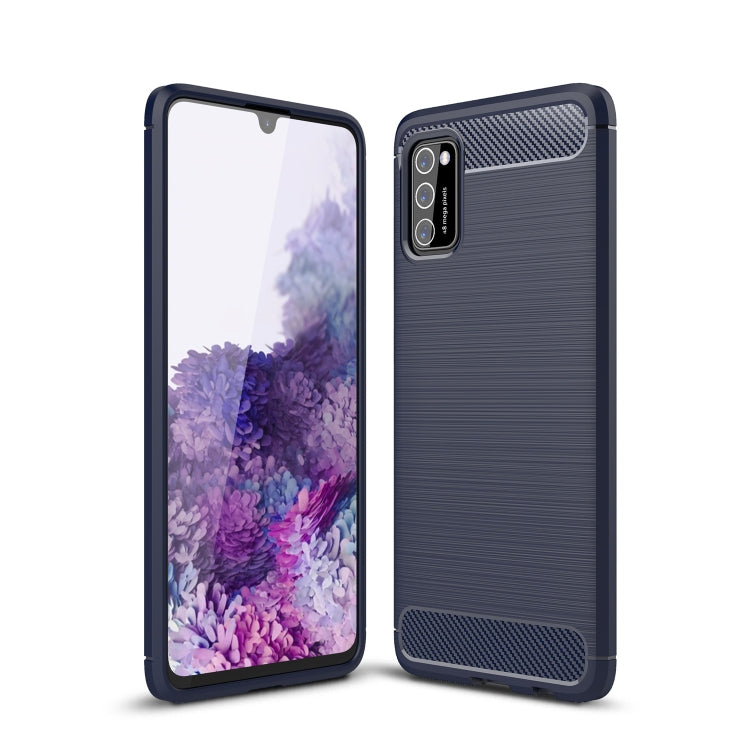 For Samsung Galaxy A02s US Version Brushed Texture Carbon Fiber TPU Case