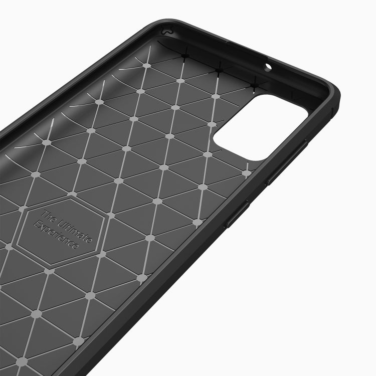 For Samsung Galaxy A02s US Version Brushed Texture Carbon Fiber TPU Case