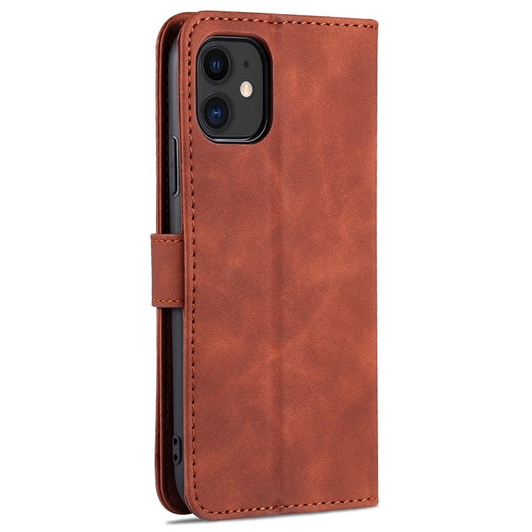 For iPhone 11 AZNS Skin Feel Calf Texture Horizontal Flip Leather Case with Card Slots & Holder & Wallet