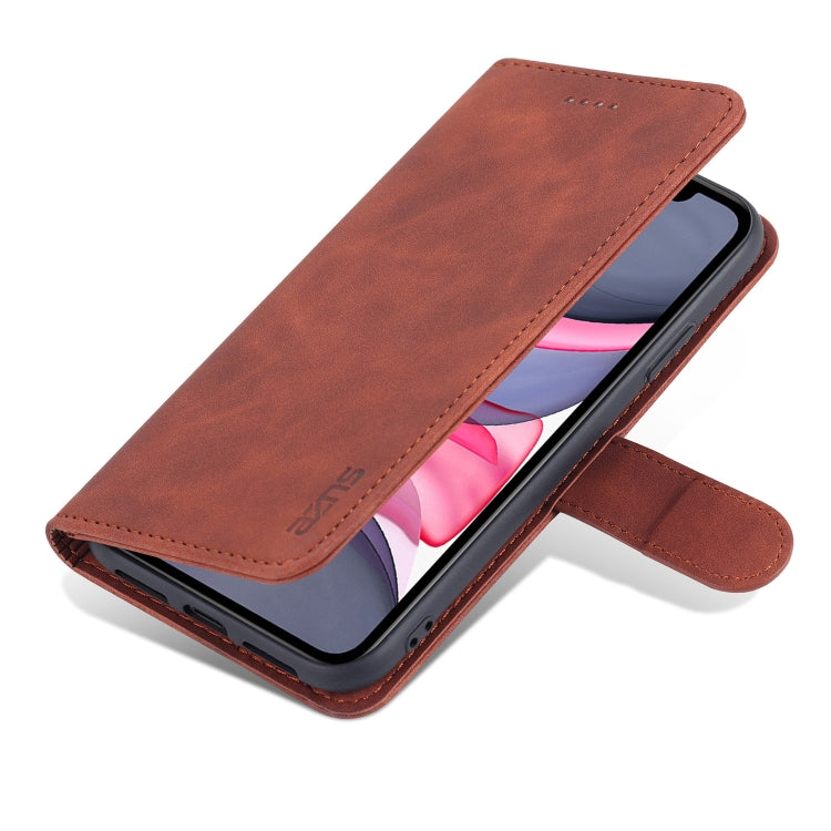 For iPhone 11 AZNS Skin Feel Calf Texture Horizontal Flip Leather Case with Card Slots & Holder & Wallet