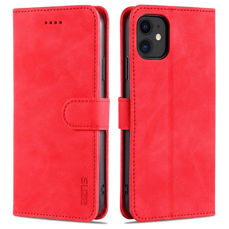 For iPhone 11 AZNS Skin Feel Calf Texture Horizontal Flip Leather Case with Card Slots & Holder & Wallet