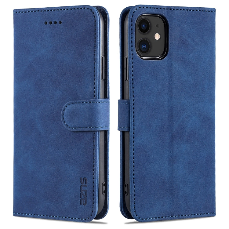 For iPhone 11 AZNS Skin Feel Calf Texture Horizontal Flip Leather Case with Card Slots & Holder & Wallet