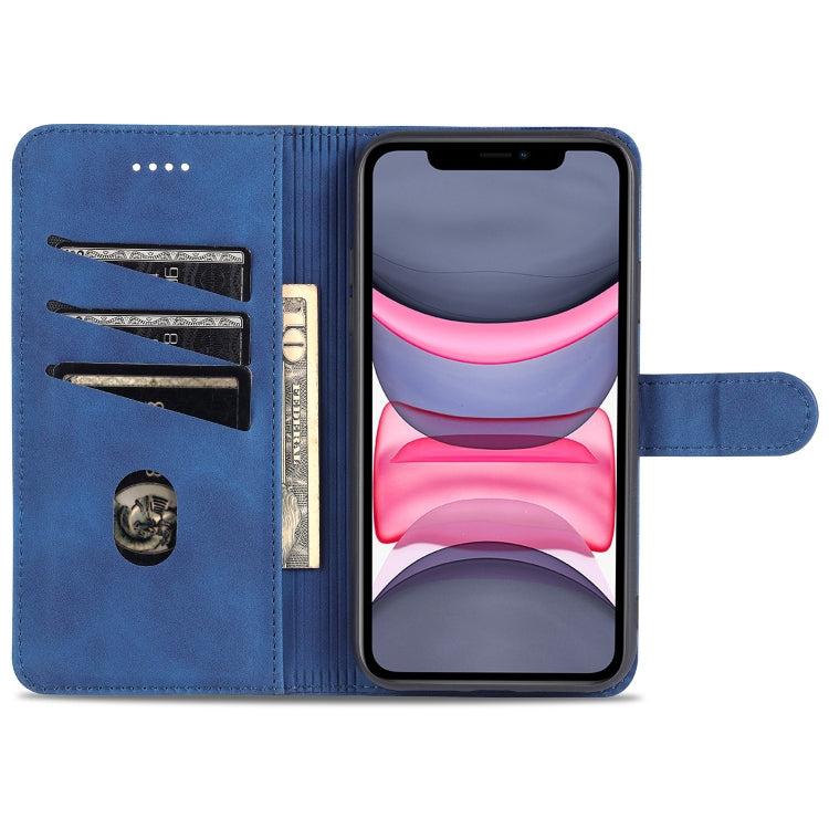 For iPhone 11 AZNS Skin Feel Calf Texture Horizontal Flip Leather Case with Card Slots & Holder & Wallet