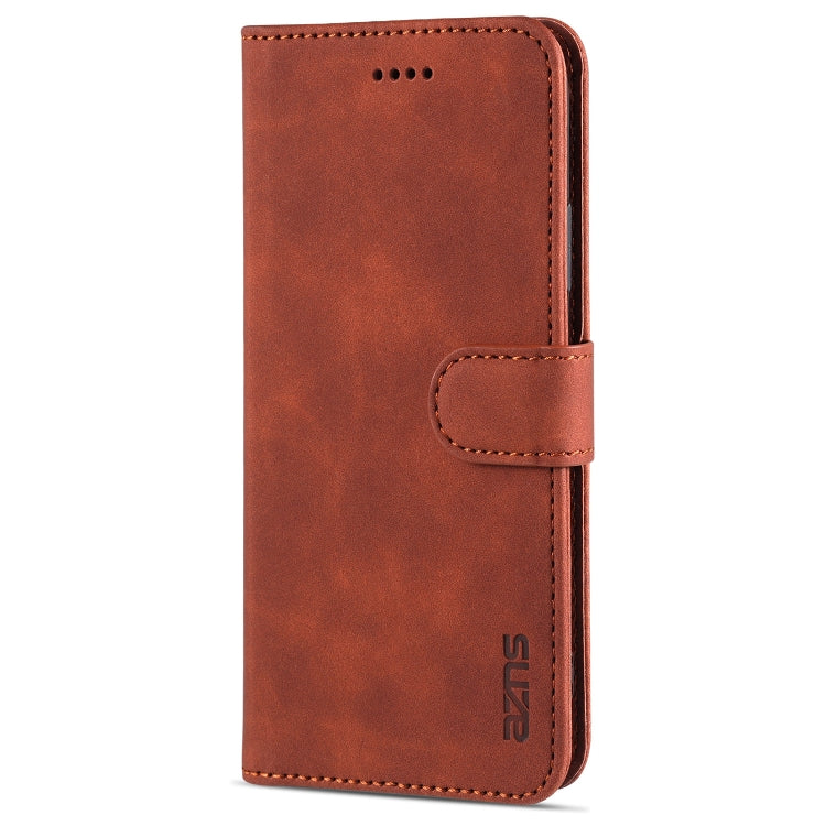 For iPhone X / XS AZNS Skin Feel Calf Texture Horizontal Flip Leather Case with Card Slots & Holder & Wallet