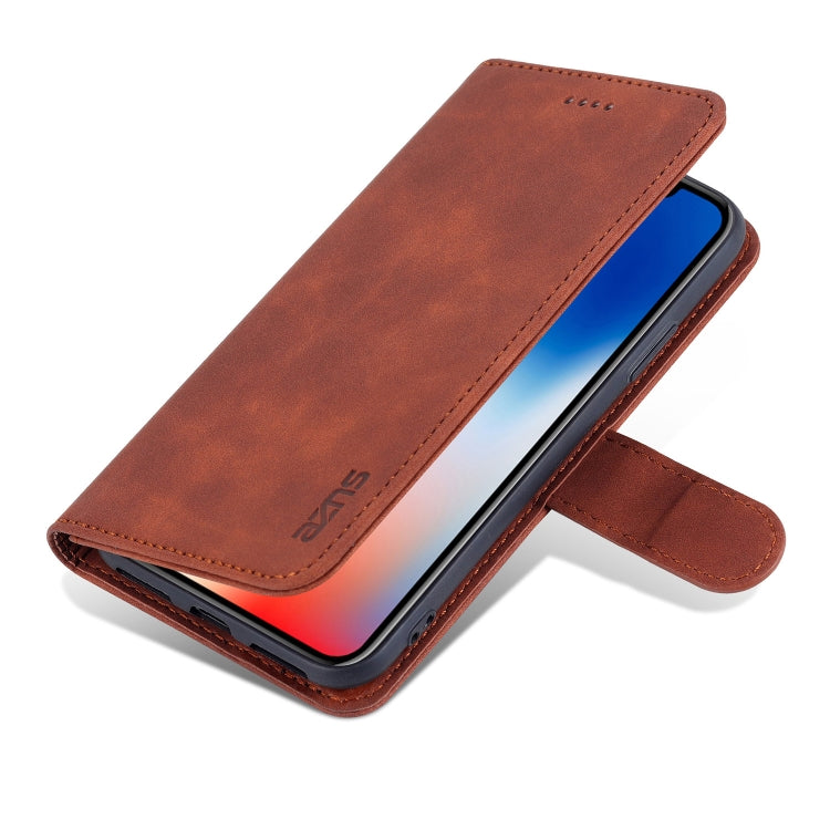 For iPhone X / XS AZNS Skin Feel Calf Texture Horizontal Flip Leather Case with Card Slots & Holder & Wallet