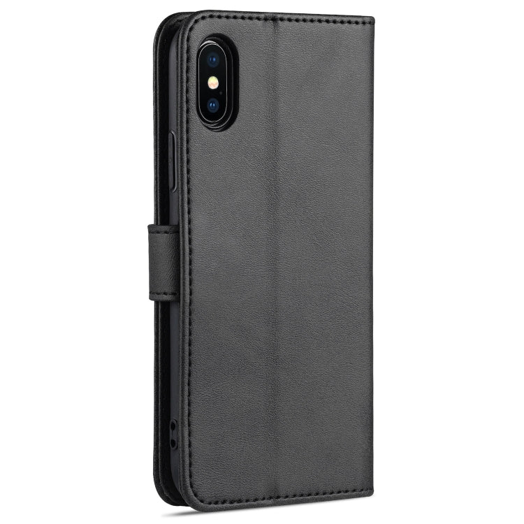 For iPhone X / XS AZNS Skin Feel Calf Texture Horizontal Flip Leather Case with Card Slots & Holder & Wallet