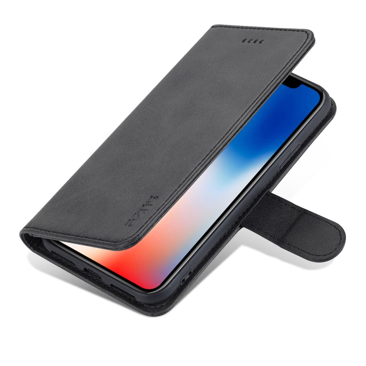 For iPhone X / XS AZNS Skin Feel Calf Texture Horizontal Flip Leather Case with Card Slots & Holder & Wallet