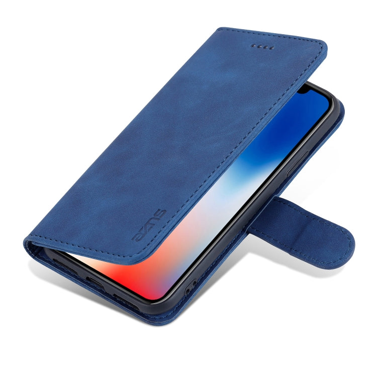 For iPhone X / XS AZNS Skin Feel Calf Texture Horizontal Flip Leather Case with Card Slots & Holder & Wallet