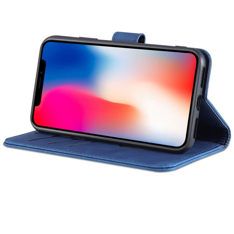 For iPhone X / XS AZNS Skin Feel Calf Texture Horizontal Flip Leather Case with Card Slots & Holder & Wallet