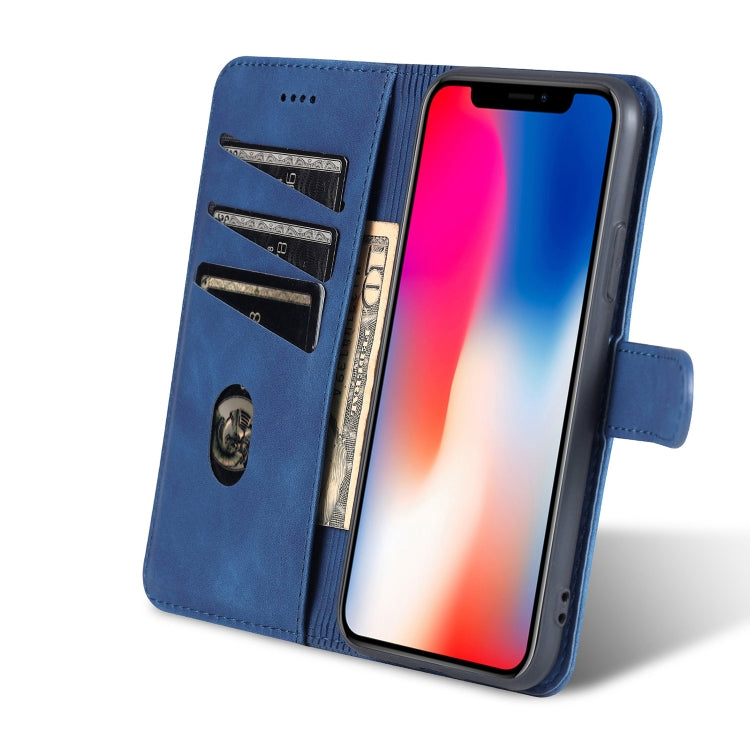 For iPhone X / XS AZNS Skin Feel Calf Texture Horizontal Flip Leather Case with Card Slots & Holder & Wallet