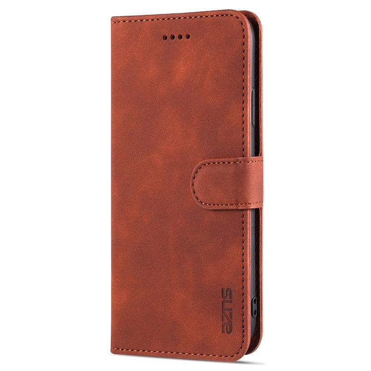 For iPhone XR AZNS Skin Feel Calf Texture Horizontal Flip Leather Case with Card Slots & Holder & Wallet