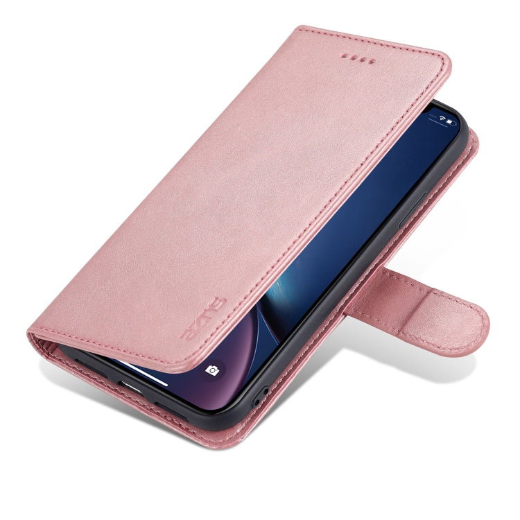 For iPhone XR AZNS Skin Feel Calf Texture Horizontal Flip Leather Case with Card Slots & Holder & Wallet