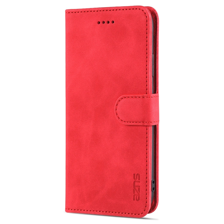 For iPhone XR AZNS Skin Feel Calf Texture Horizontal Flip Leather Case with Card Slots & Holder & Wallet