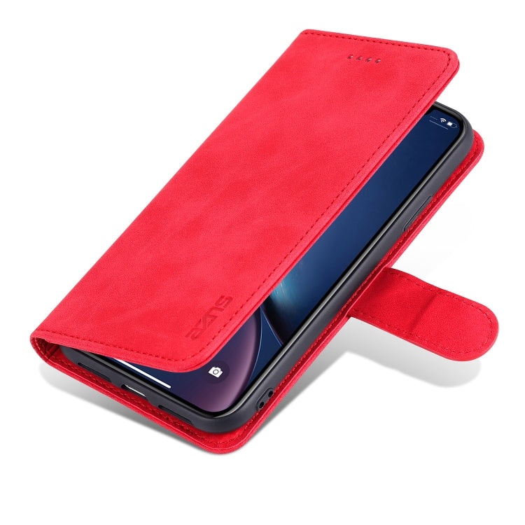 For iPhone XR AZNS Skin Feel Calf Texture Horizontal Flip Leather Case with Card Slots & Holder & Wallet