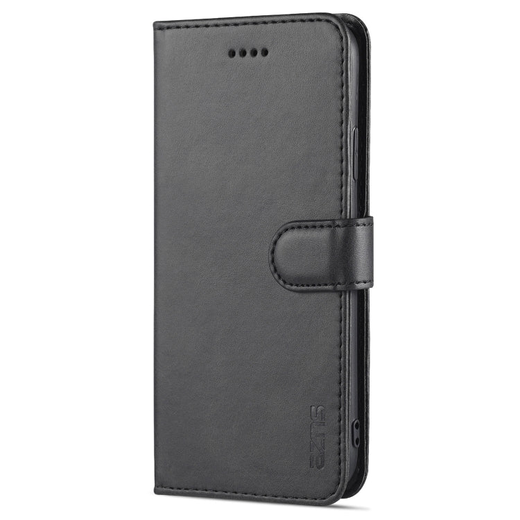 For iPhone XR AZNS Skin Feel Calf Texture Horizontal Flip Leather Case with Card Slots & Holder & Wallet