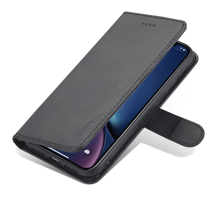 For iPhone XR AZNS Skin Feel Calf Texture Horizontal Flip Leather Case with Card Slots & Holder & Wallet