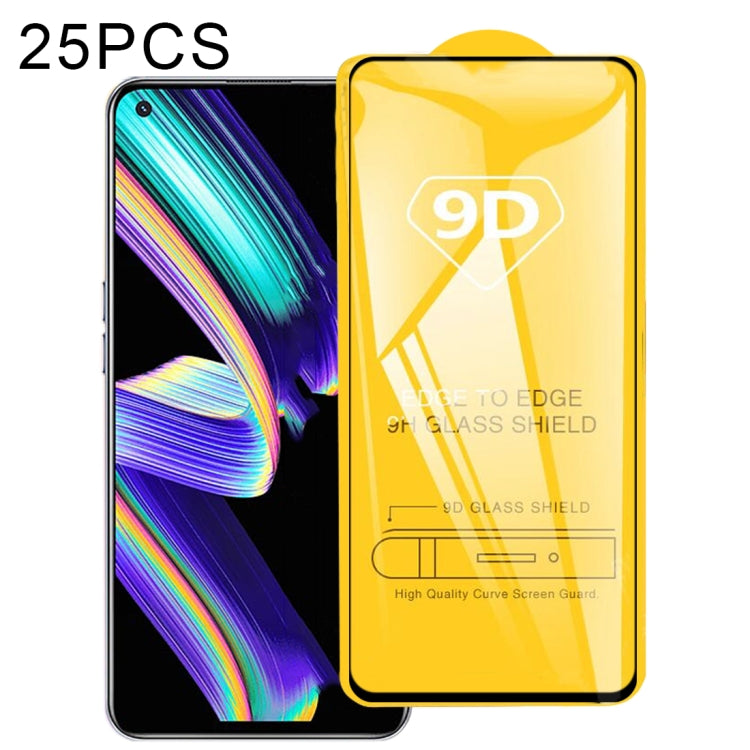 For OPPO Realme GT Neo / GT Neo Flash 25 PCS 9D Full Glue Full Screen Tempered Glass Film
