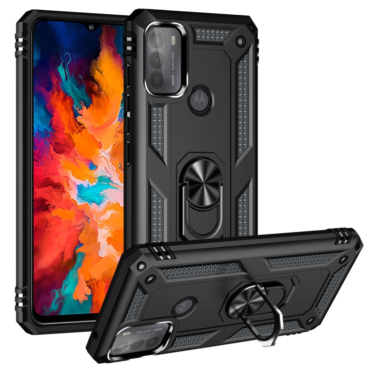 For Motorola Moto G50 Shockproof TPU + PC Protective Case with 360 Degree Rotating Holder