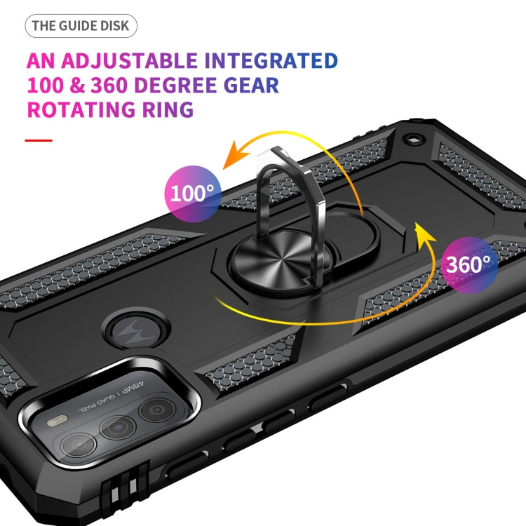 For Motorola Moto G50 Shockproof TPU + PC Protective Case with 360 Degree Rotating Holder