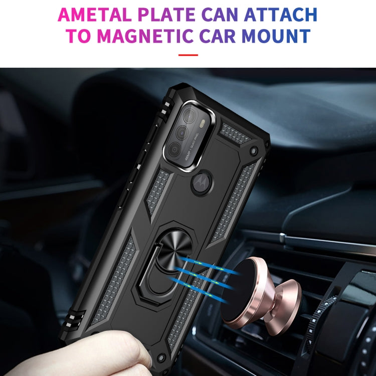 For Motorola Moto G50 Shockproof TPU + PC Protective Case with 360 Degree Rotating Holder