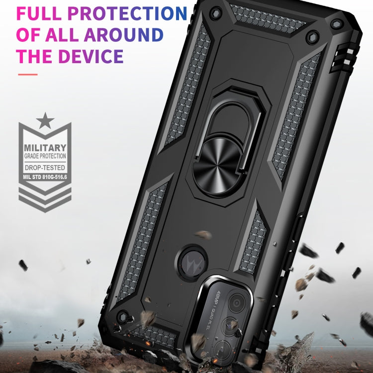 For Motorola Moto G50 Shockproof TPU + PC Protective Case with 360 Degree Rotating Holder
