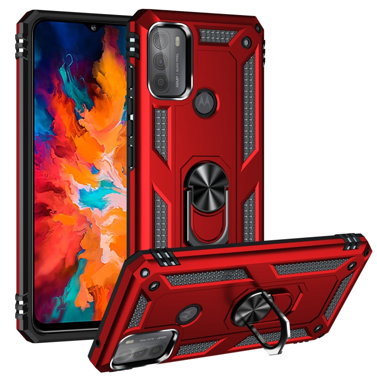 For Motorola Moto G50 Shockproof TPU + PC Protective Case with 360 Degree Rotating Holder