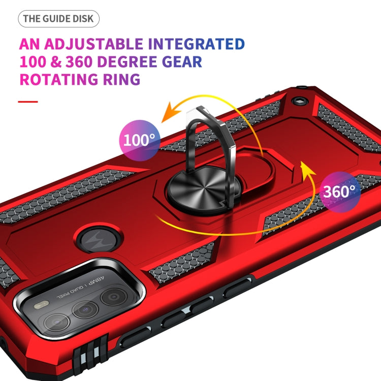 For Motorola Moto G50 Shockproof TPU + PC Protective Case with 360 Degree Rotating Holder