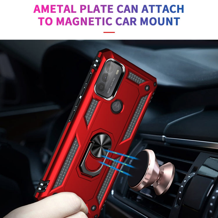 For Motorola Moto G50 Shockproof TPU + PC Protective Case with 360 Degree Rotating Holder
