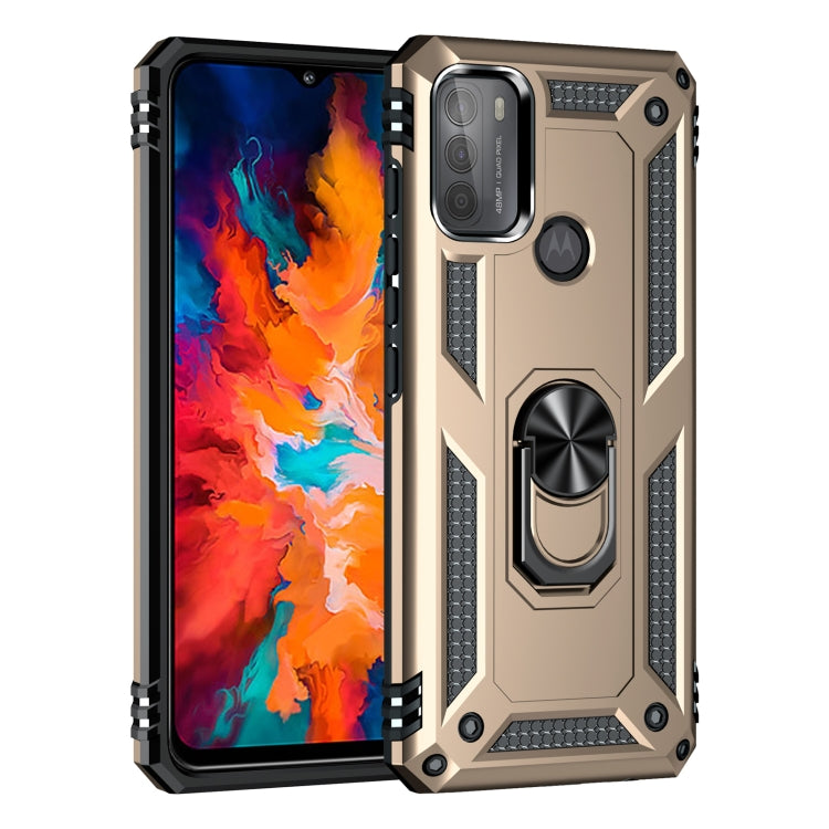 For Motorola Moto G50 Shockproof TPU + PC Protective Case with 360 Degree Rotating Holder