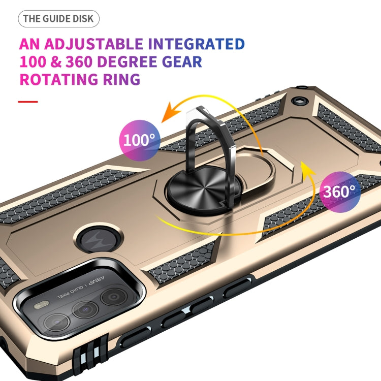 For Motorola Moto G50 Shockproof TPU + PC Protective Case with 360 Degree Rotating Holder