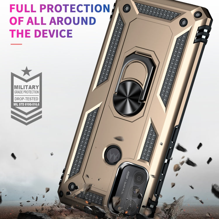 For Motorola Moto G50 Shockproof TPU + PC Protective Case with 360 Degree Rotating Holder