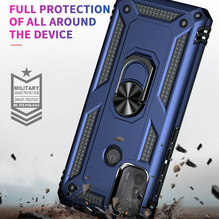For Motorola Moto G50 Shockproof TPU + PC Protective Case with 360 Degree Rotating Holder