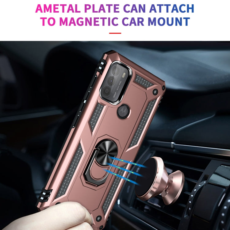 For Motorola Moto G50 Shockproof TPU + PC Protective Case with 360 Degree Rotating Holder