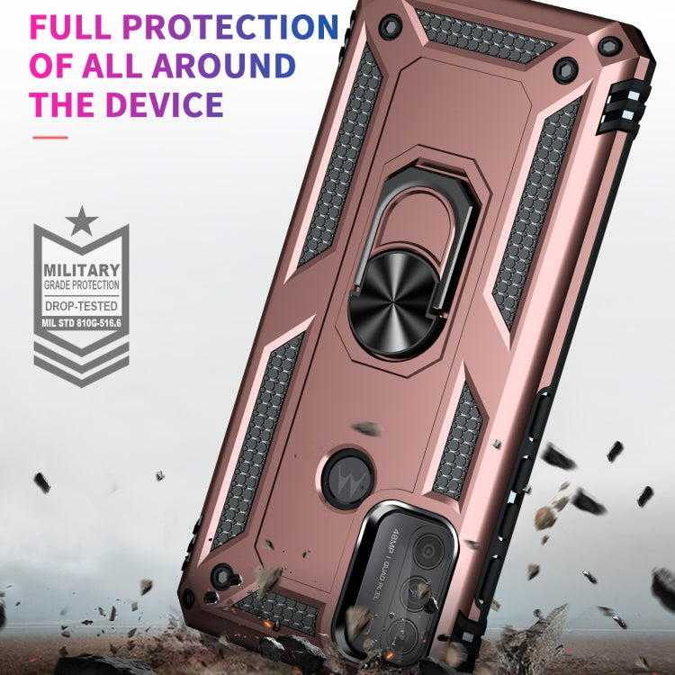 For Motorola Moto G50 Shockproof TPU + PC Protective Case with 360 Degree Rotating Holder