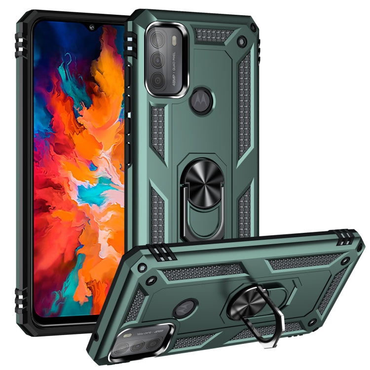For Motorola Moto G50 Shockproof TPU + PC Protective Case with 360 Degree Rotating Holder
