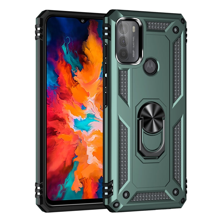 For Motorola Moto G50 Shockproof TPU + PC Protective Case with 360 Degree Rotating Holder
