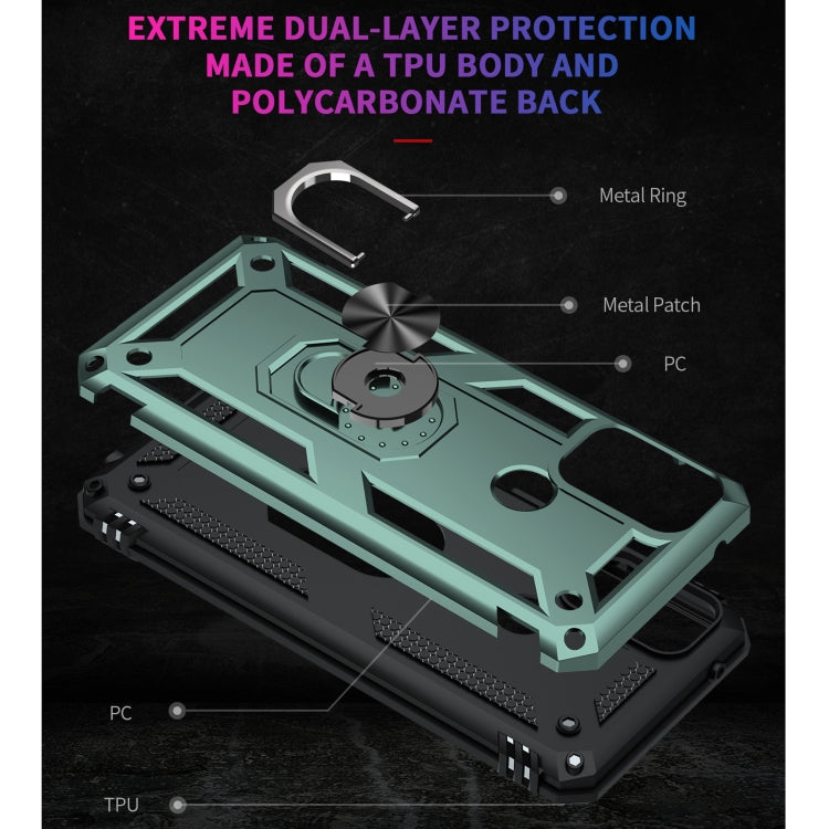 For Motorola Moto G50 Shockproof TPU + PC Protective Case with 360 Degree Rotating Holder