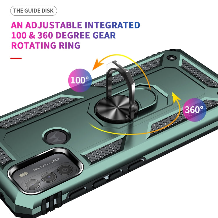 For Motorola Moto G50 Shockproof TPU + PC Protective Case with 360 Degree Rotating Holder