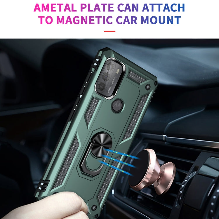 For Motorola Moto G50 Shockproof TPU + PC Protective Case with 360 Degree Rotating Holder