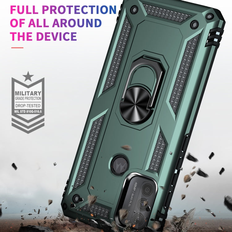 For Motorola Moto G50 Shockproof TPU + PC Protective Case with 360 Degree Rotating Holder