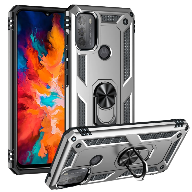 For Motorola Moto G50 Shockproof TPU + PC Protective Case with 360 Degree Rotating Holder