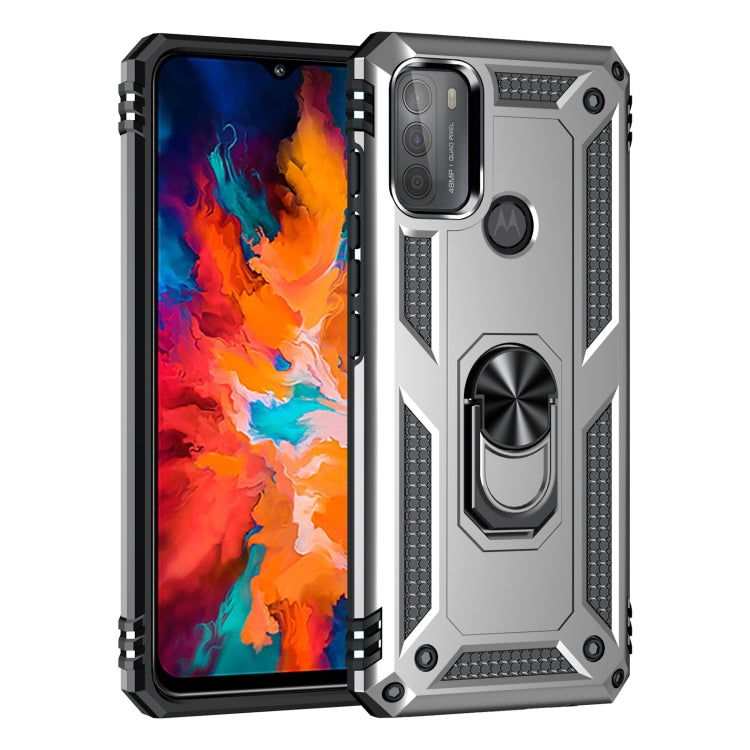 For Motorola Moto G50 Shockproof TPU + PC Protective Case with 360 Degree Rotating Holder