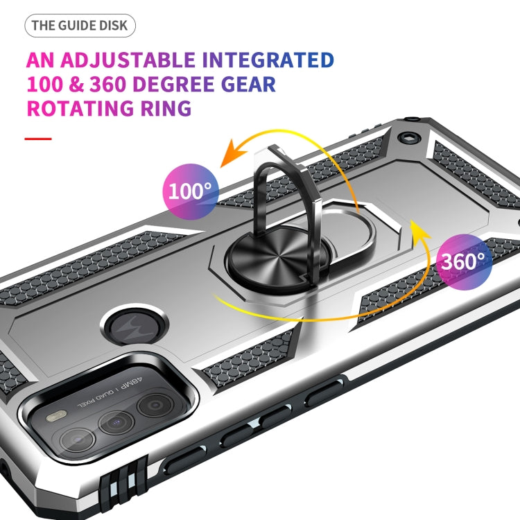 For Motorola Moto G50 Shockproof TPU + PC Protective Case with 360 Degree Rotating Holder