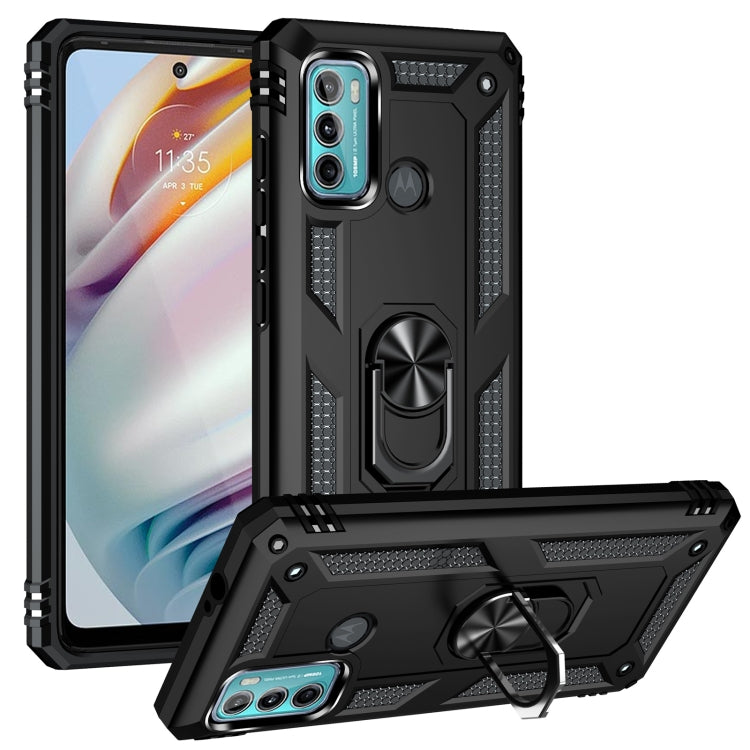 For Motorola Moto G60 / G40 Fusion Shockproof TPU + PC Protective Case with 360 Degree Rotating Holder