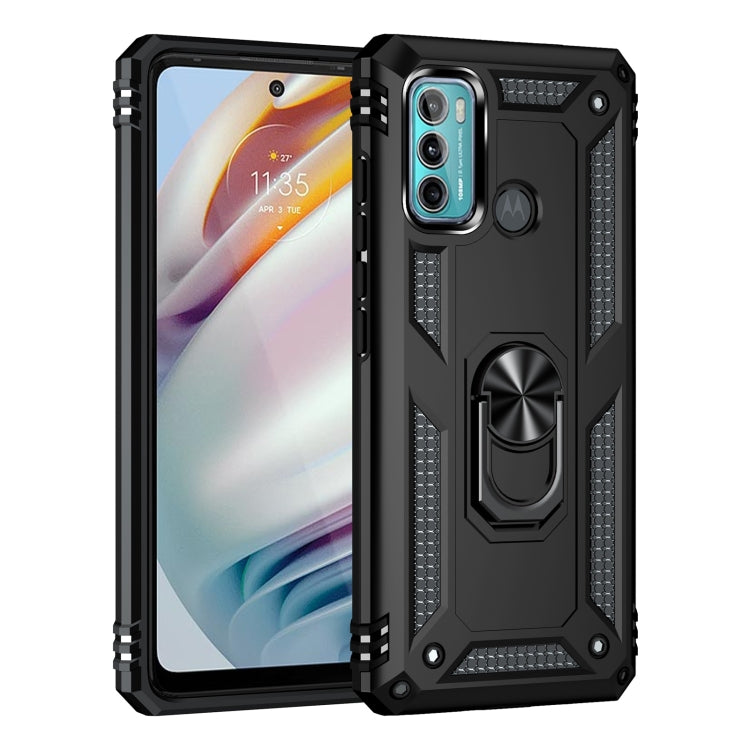For Motorola Moto G60 / G40 Fusion Shockproof TPU + PC Protective Case with 360 Degree Rotating Holder