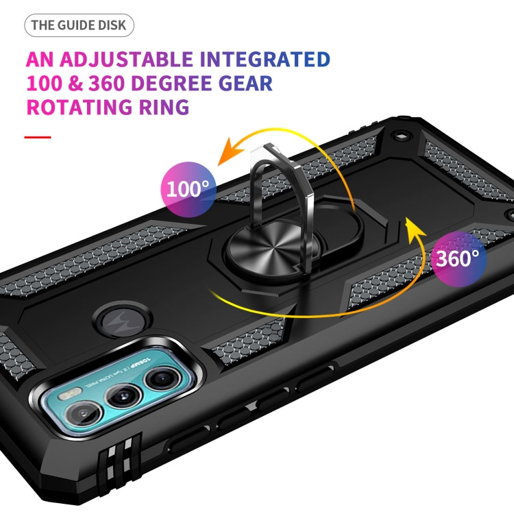 For Motorola Moto G60 / G40 Fusion Shockproof TPU + PC Protective Case with 360 Degree Rotating Holder