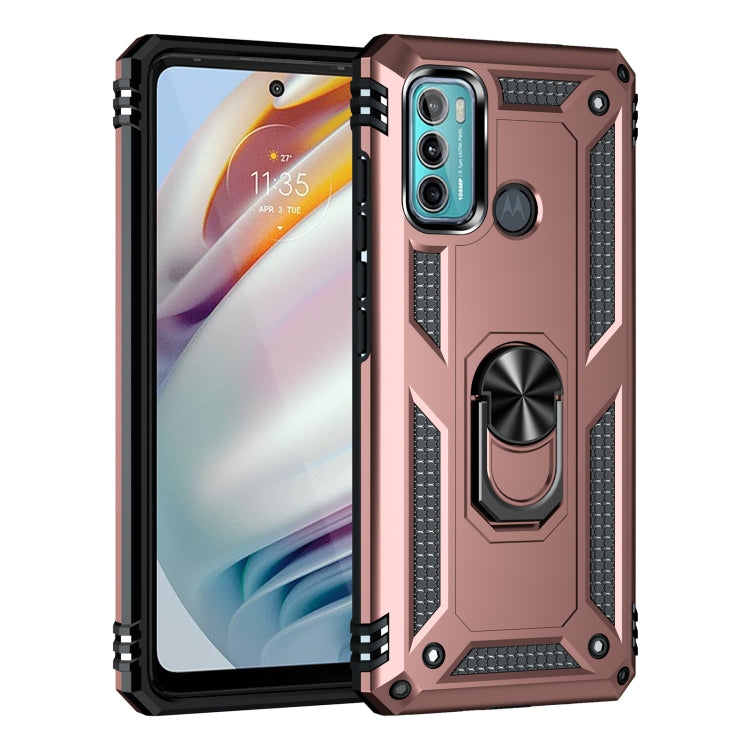 For Motorola Moto G60 / G40 Fusion Shockproof TPU + PC Protective Case with 360 Degree Rotating Holder