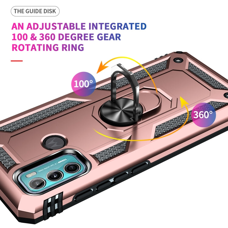 For Motorola Moto G60 / G40 Fusion Shockproof TPU + PC Protective Case with 360 Degree Rotating Holder
