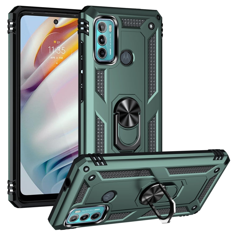 For Motorola Moto G60 / G40 Fusion Shockproof TPU + PC Protective Case with 360 Degree Rotating Holder