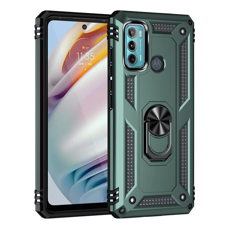 For Motorola Moto G60 / G40 Fusion Shockproof TPU + PC Protective Case with 360 Degree Rotating Holder